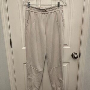 Lululemon Joggers Womens beige /white Brushed Softstreme Ribbed High Rise Pants